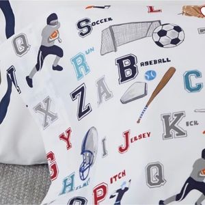 Pottery Barn Kids Liam Sports Sheet Set